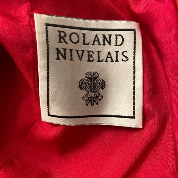 Roland Nivelais fushia silk pencil skirt size 6 - Picture 7 of 8